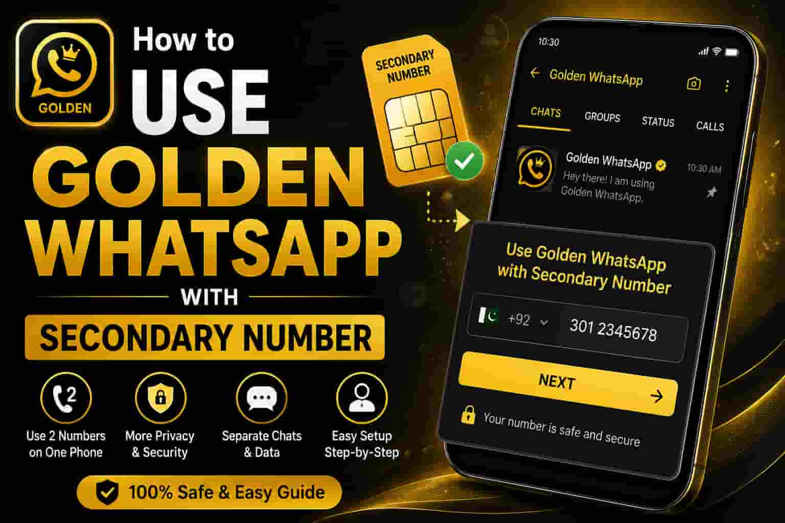 Golden WhatsApp secondary number setup guide